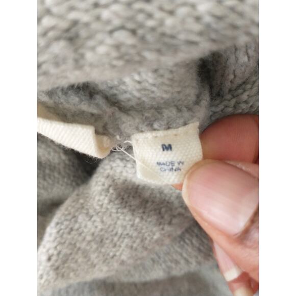 Gap Women's Medium Cowl Neck Grey Tunic Sweater Warm Cozy Cabincore Snuggles - Picture 4 of 9